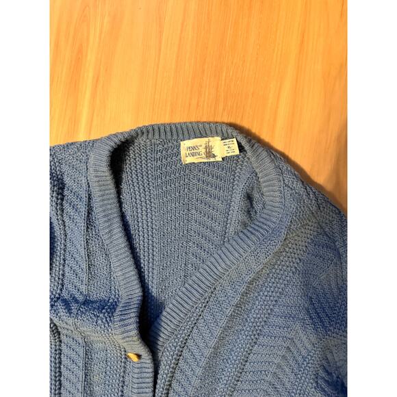 Vintage cardigan blue XL - Picture 3 of 3